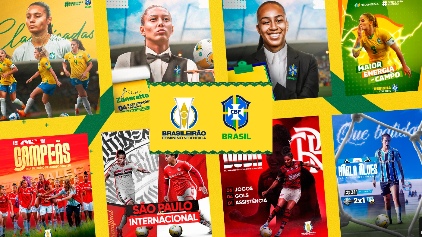 Arte de Luís Felipe Benitez — Seleção Feminina e Brasileirão Feminino